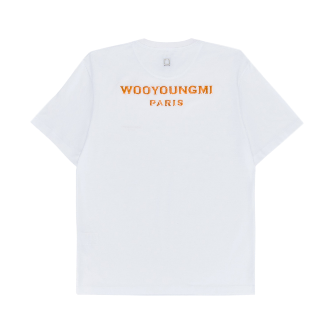 W263TS08701W Wooyoungmi Tuft Embroidered Back Logo T-Shirt White - 26FW