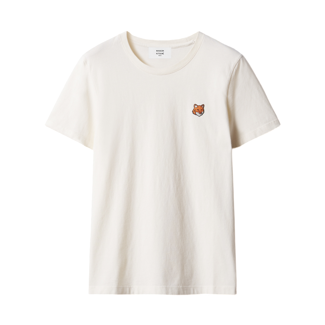 PW00113KJ7026-0063 (W) Maison Kitsune Fox Head Regular T-Shirt Noble Beige