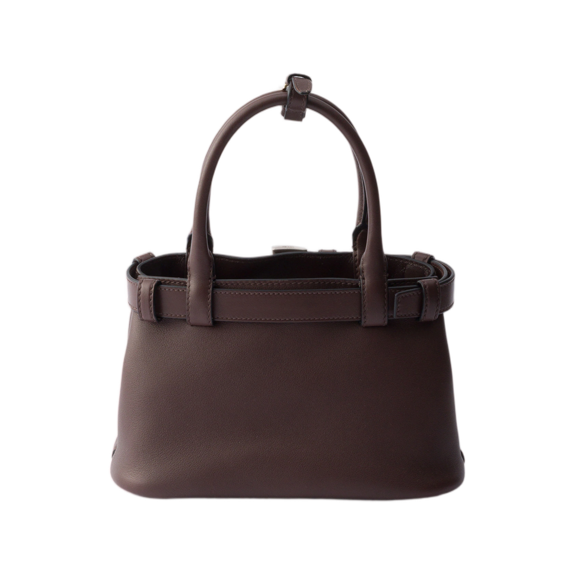 프라다 버클 스몰 레더 백 벨트 브라이어우드(Prada Buckle Small Leather Bag with Belt Briarwood) - 2