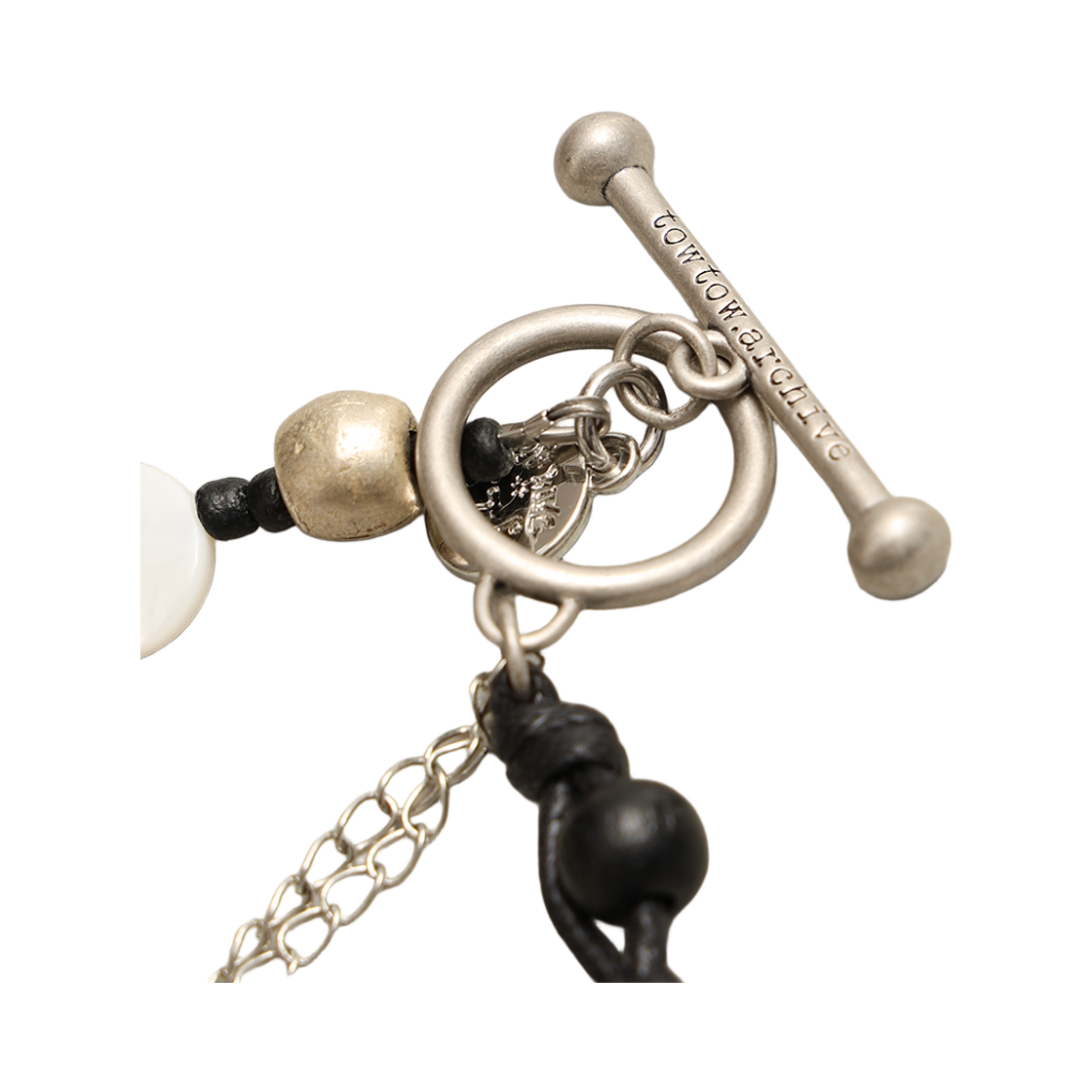 토우토우아카이브 스파이럴 믹스드 비즈 목걸이 블랙(TOWTOW.ARCHIVE Spiral Mixed Beads Necklace Black) - 5
