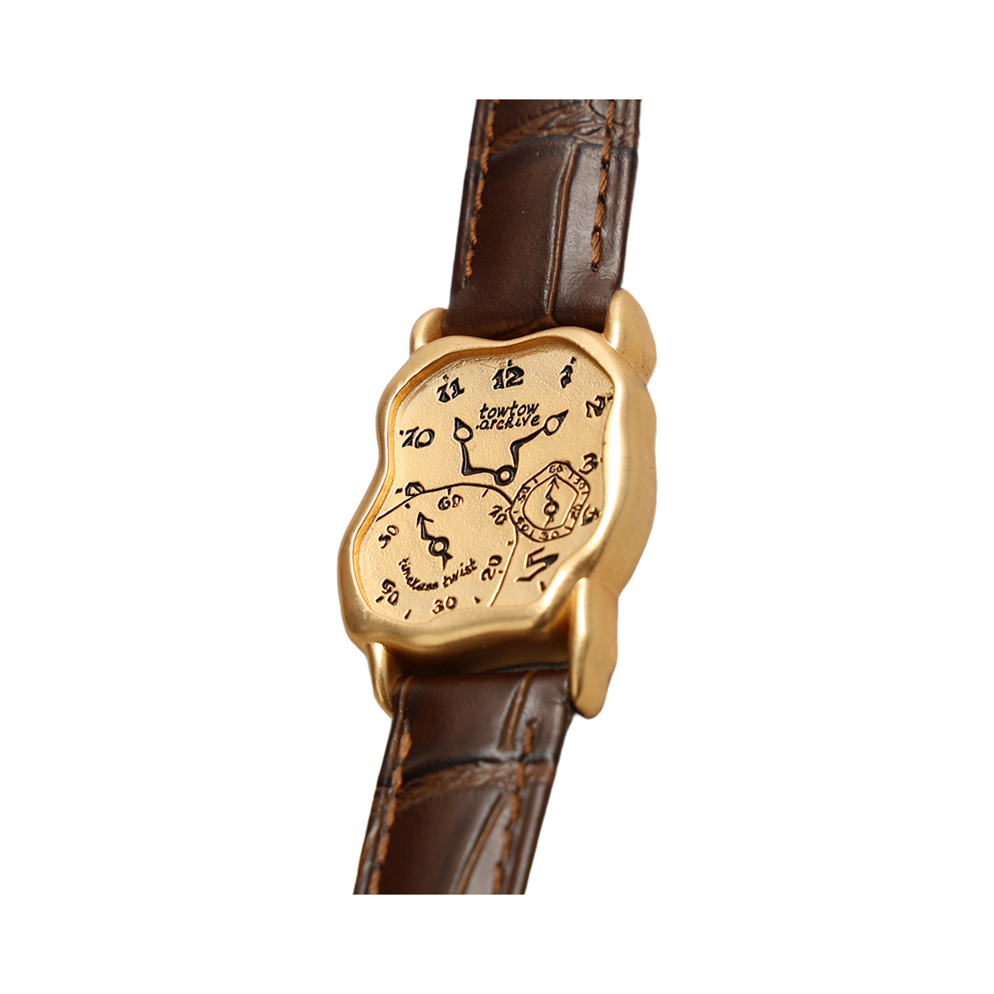 토우토우아카이브 타임리스 트위스트 위슬릿 4.0 브라운 골드(TOWTOW.ARCHIVE Timeless Twist Wristlet 4.0 Brown&Gold) - 2