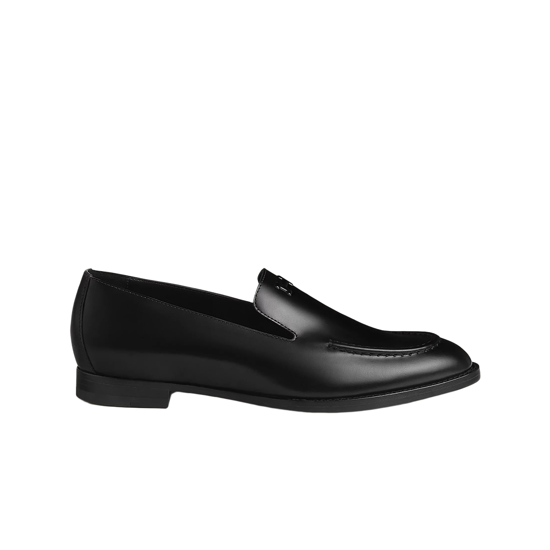 H262121Z02 (W) Hermes Newton Loafers Tuscan Calfskin & Noir