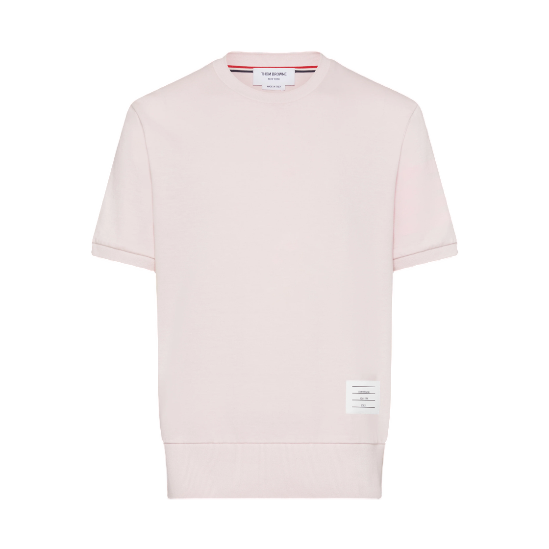 MJS303A-J0253-680 Thom Browne Cotton Jersey 4-Bar Tee Light Pink