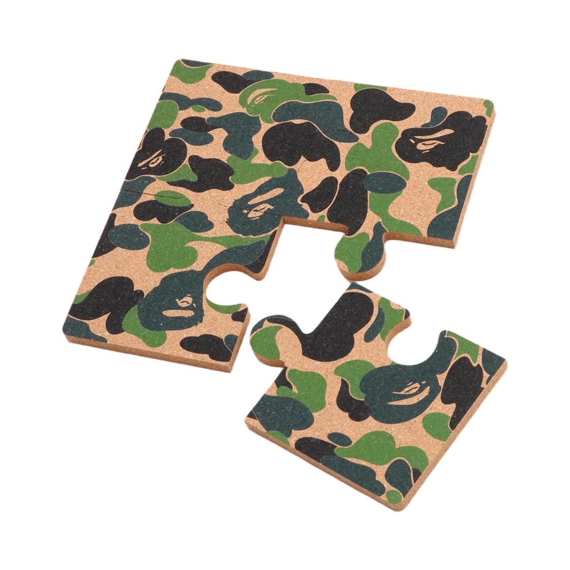 베이프 ABC 카모 퍼즐 코르크 코스터 그린(BAPE ABC Camo Puzzle Cork Coaster Green) - 2