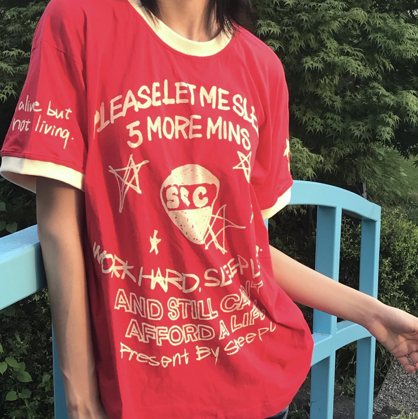 STEEPC Sunday*Ringer T-shirts 착용 스타일 - 3