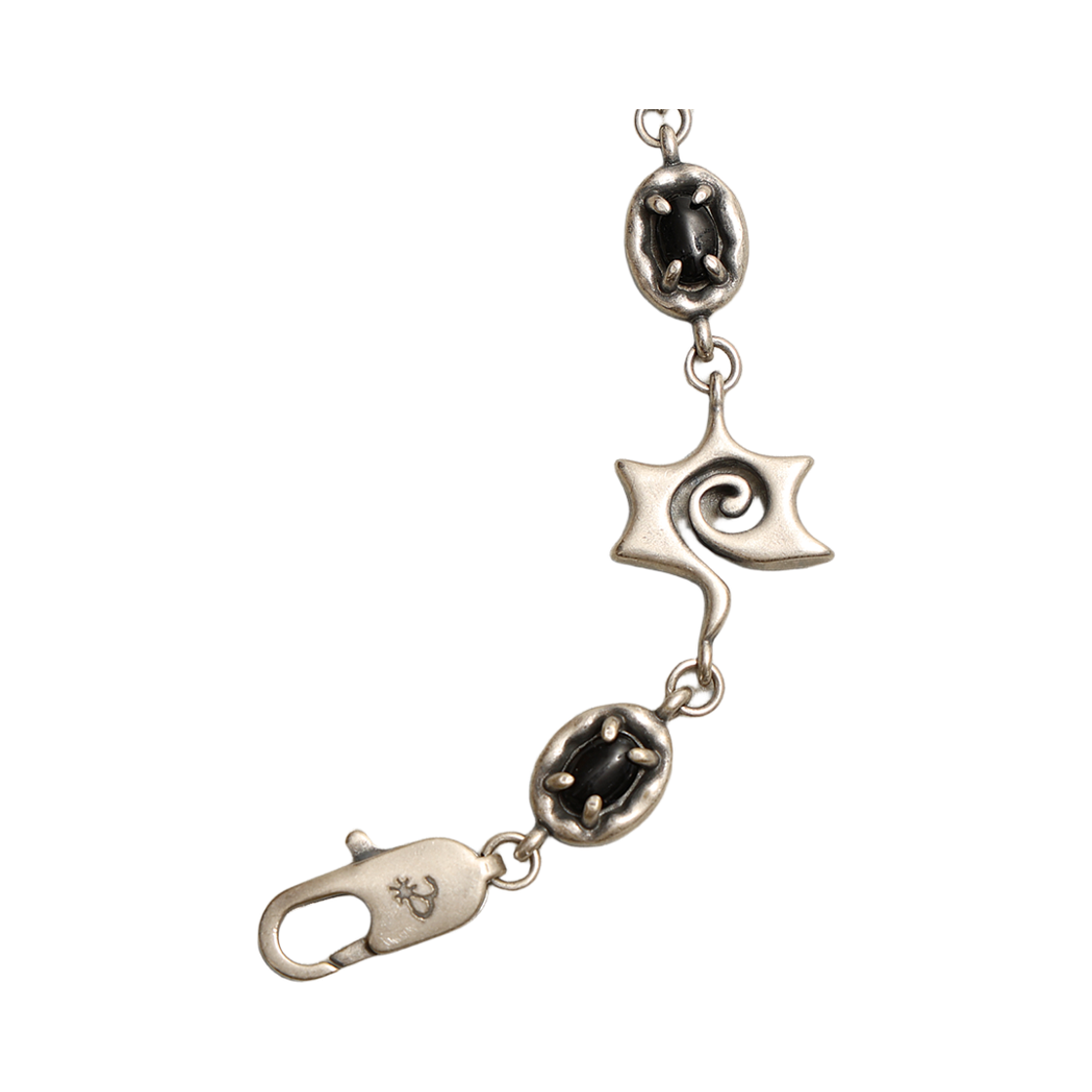 토우토우아카이브 스월 스타 젬 링크 팔찌 블랙(TOWTOW.ARCHIVE Swirl Star Gem Link Bracelet Black) - 3