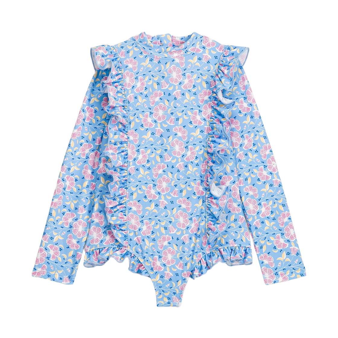 (키즈) 루이스 미샤 오렐리 스윔수트 블루 히비스커스 베이((Kids) Louise Misha Aurelie Swimsuit Blue Hibiscus Bay) - 1