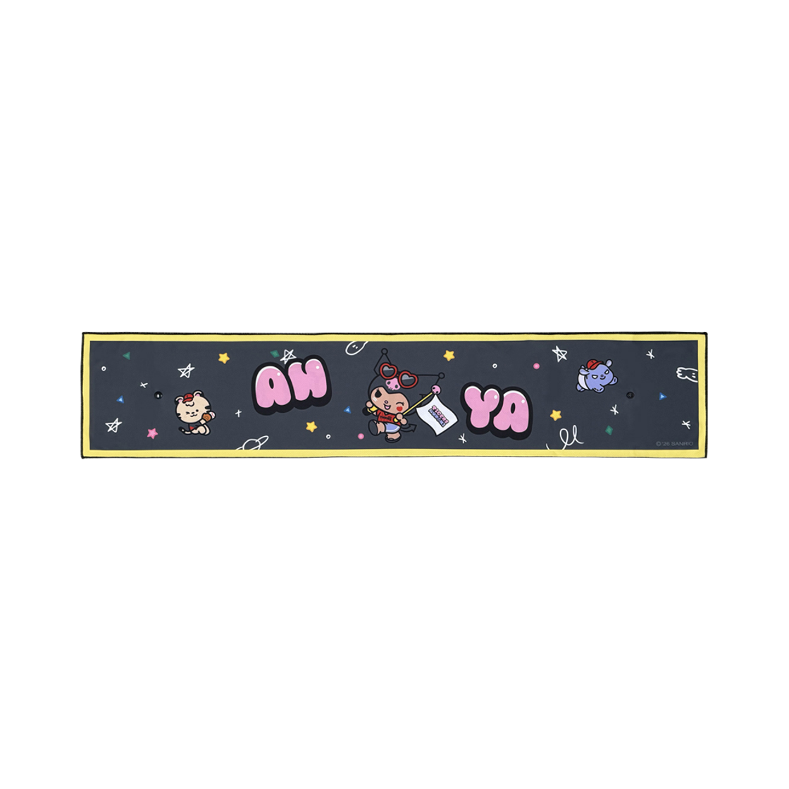 기아 타이거즈 x 쿠로미 응원 타월 블랙 옐로우(Kia Tigers x Kuromi Cheering Towel Black Yellow) - 2