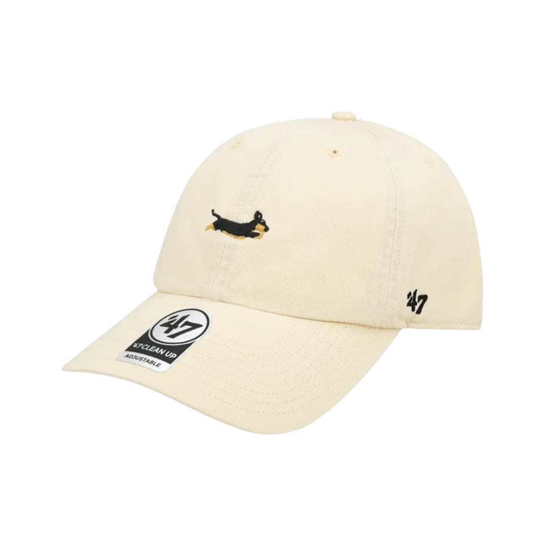 XXD-BSRIC14GWS-NT 47 Brand Cleanup Dachshund Embroidered Ball Cap Natural