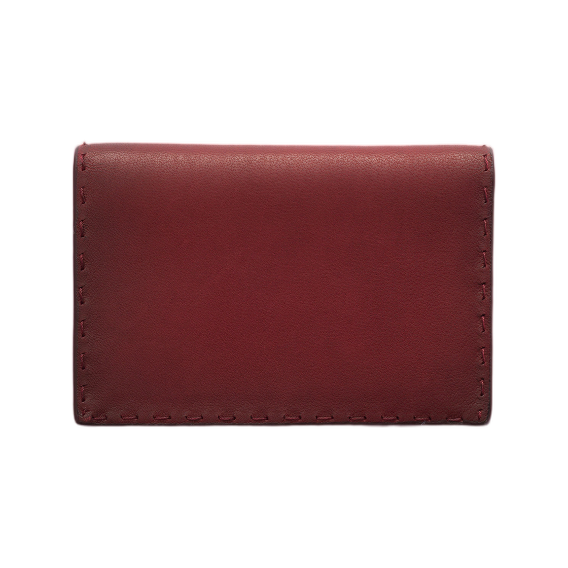 프라다 앤틱 레더 카드 홀더 루비 레드(Prada Antiqued Leather Card Holder Ruby Red) - 2