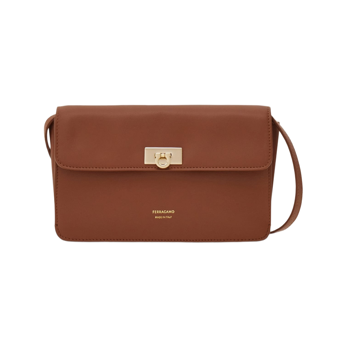 페라가모 플랫 간치니 미니백 꼬냑(Ferragamo Flat Gancini Mini Bag Cognac) - 1