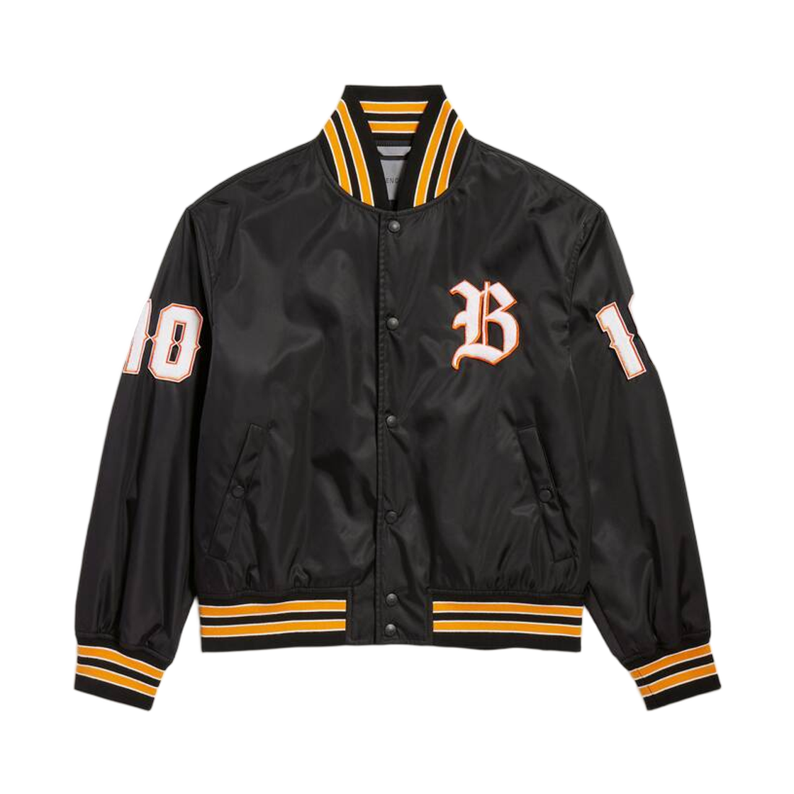 A001YGTUO211000 Balenciaga Varsity Jacket Black