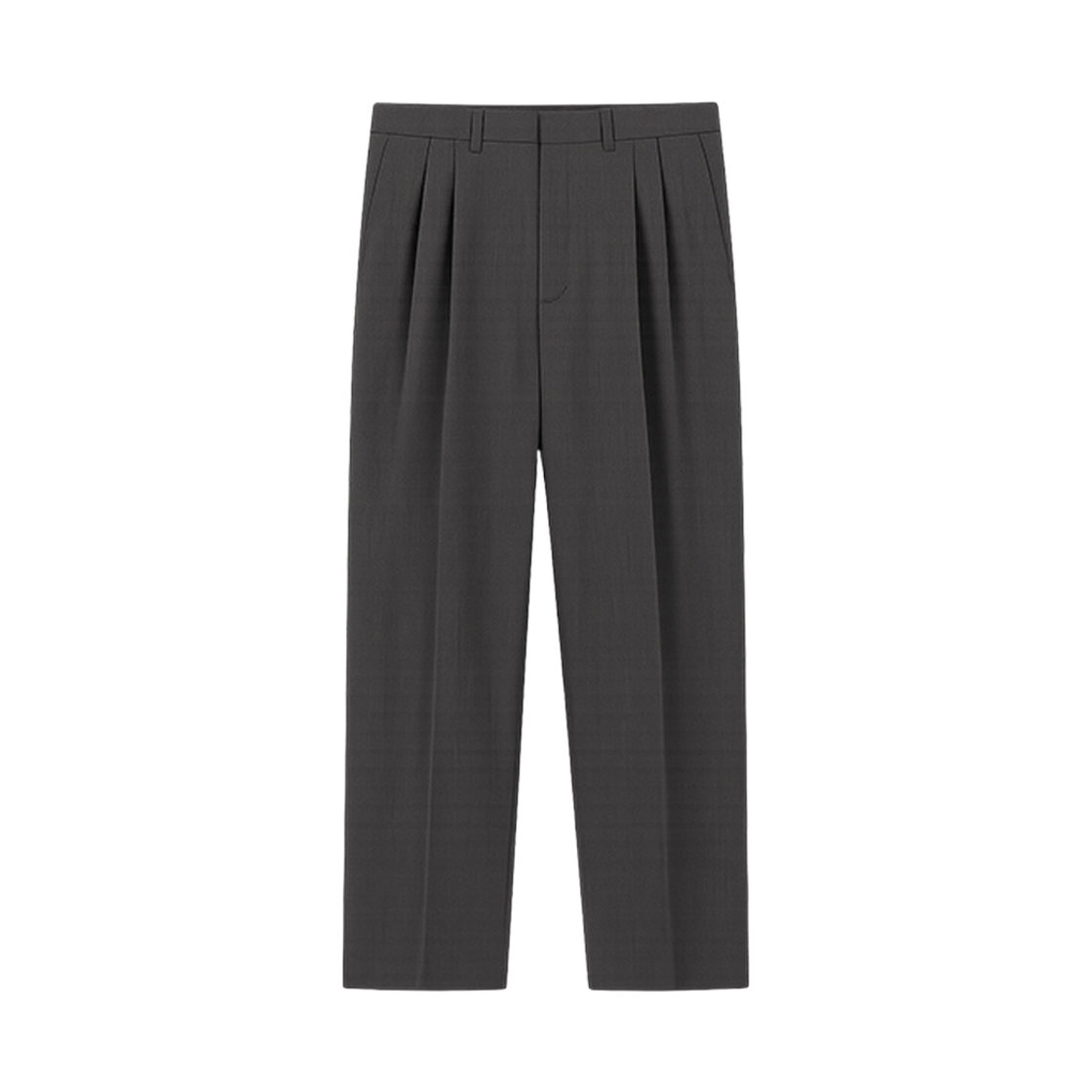 지크립 프론트 더블 핀턱 세미 와이드 슬랙스 차콜(GCLIP Front Double Pintuck Semi-Wide Slacks Charcoal)