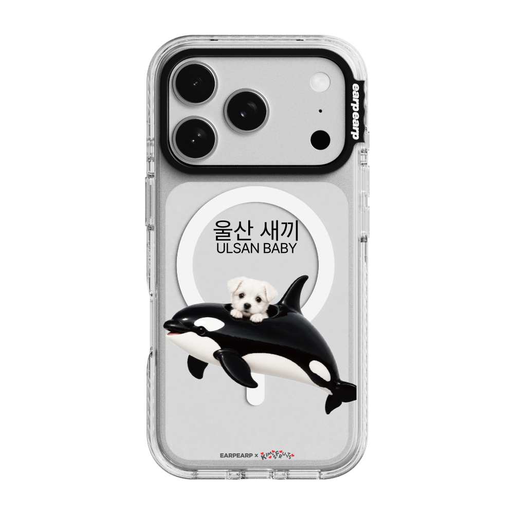 E2607_0008 EARPEARP x Kims Fruits ULSAN BABY Magsafe Wave Label+ Case Clear