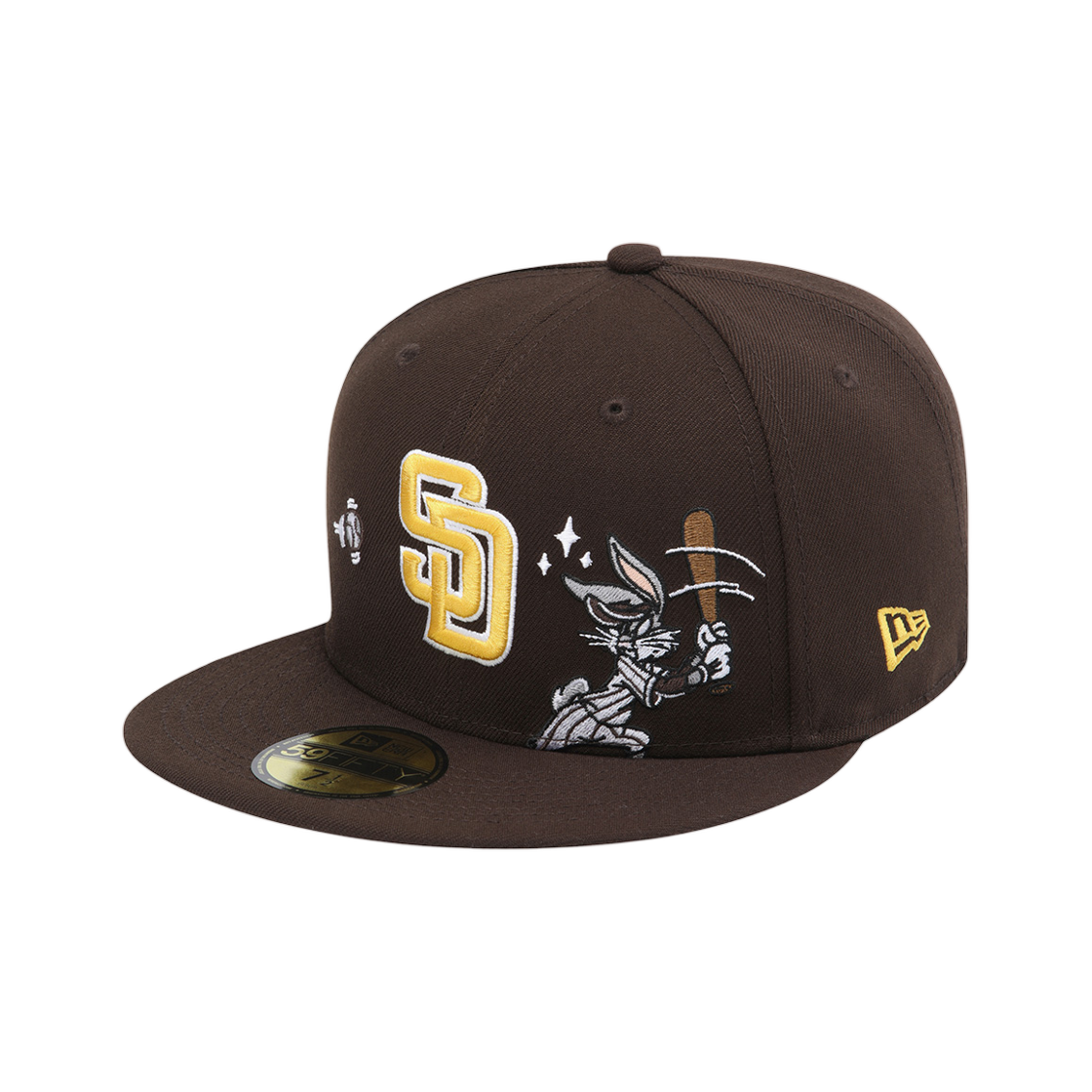 60857880 New Era Looney Tunes MLB San Diego Padres Fitted Cap Dark Brown