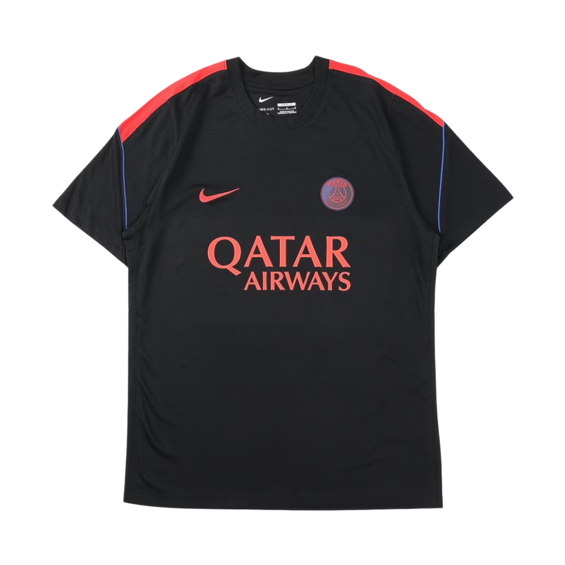 II2279-010 Nike Paris Saint-Germain Strike Football Dri-Fit Short Sleeve T-Shirt Black Hyper Royal (II2279-010) (Non Marking Ver.)