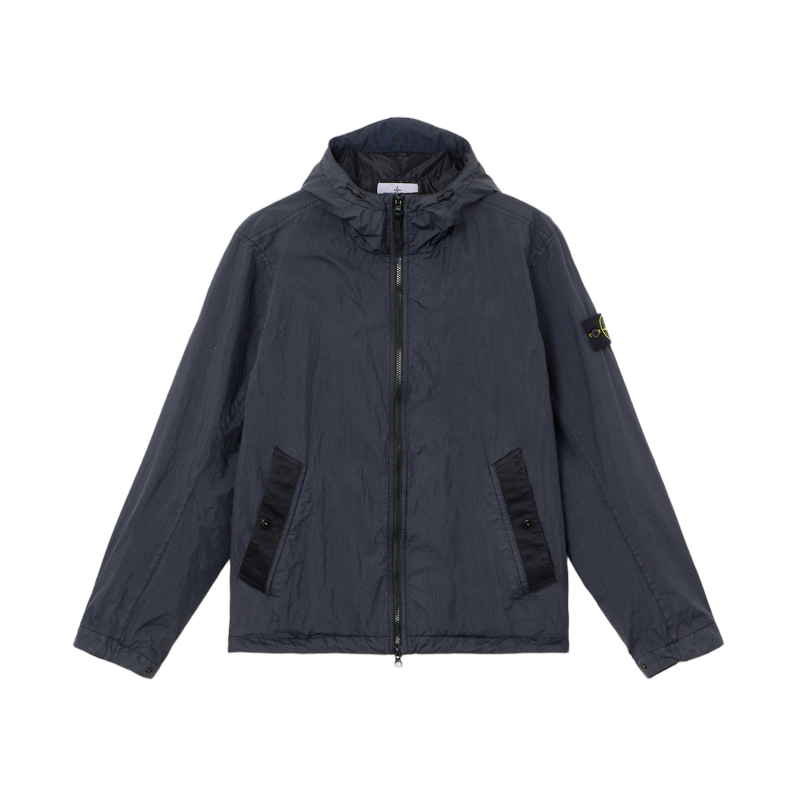 L2S1541000-01S0A23-V0020 Stone Island 4100001 Crinkle Reps Ny Hooded Jacket with Wind Resistance and Anti-Drop Navy Blue - 26FW