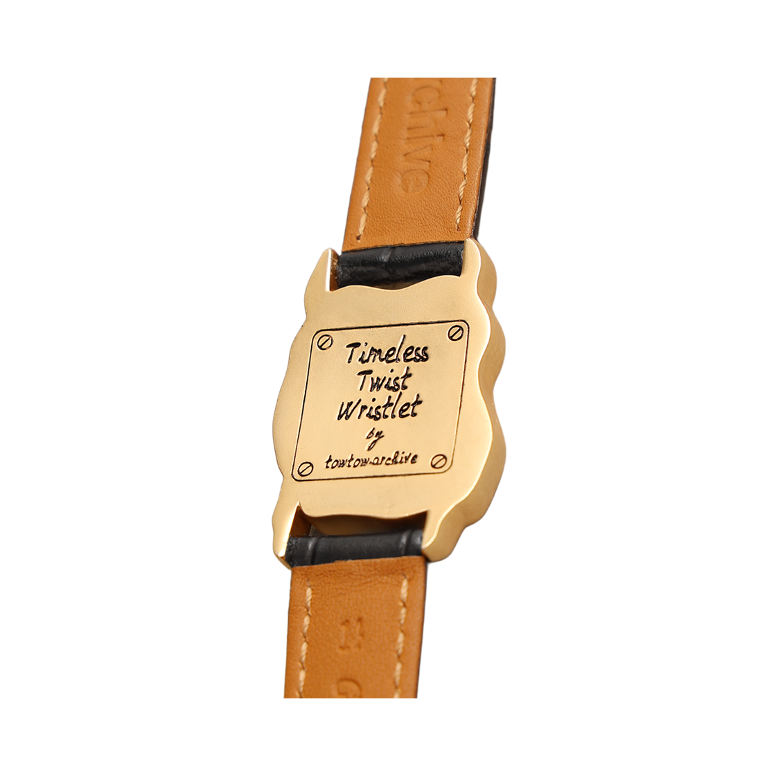 토우토우아카이브 타임리스 트위스트 위슬릿 4.0 블랙 골드(TOWTOW.ARCHIVE Timeless Twist Wristlet 4.0 Black&Gold) - 3