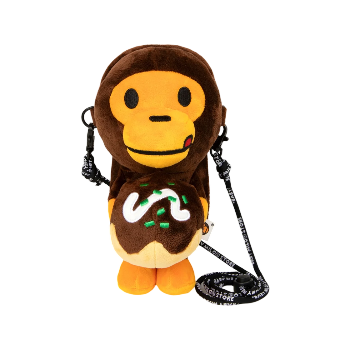 - BAPE Baby Milo Takoyaki Plush Doll Mobile Phone Bag Brown