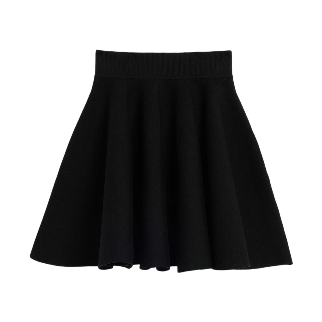 FSK491-KN0195-001 (W) AMI Black A Line Cotton Skirt Black