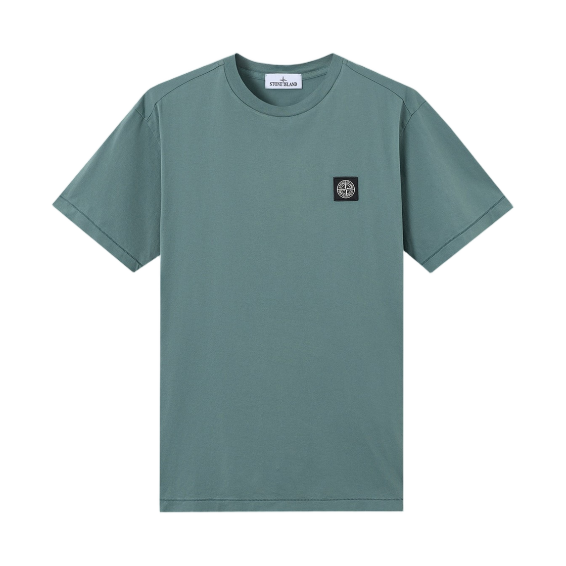 L2S1521000-27S0013-V005T Stone Island 2100027 60/2 Cotton Jersey Slim-Fit T-Shirt with Compass Patch Ocean Green - 26FW