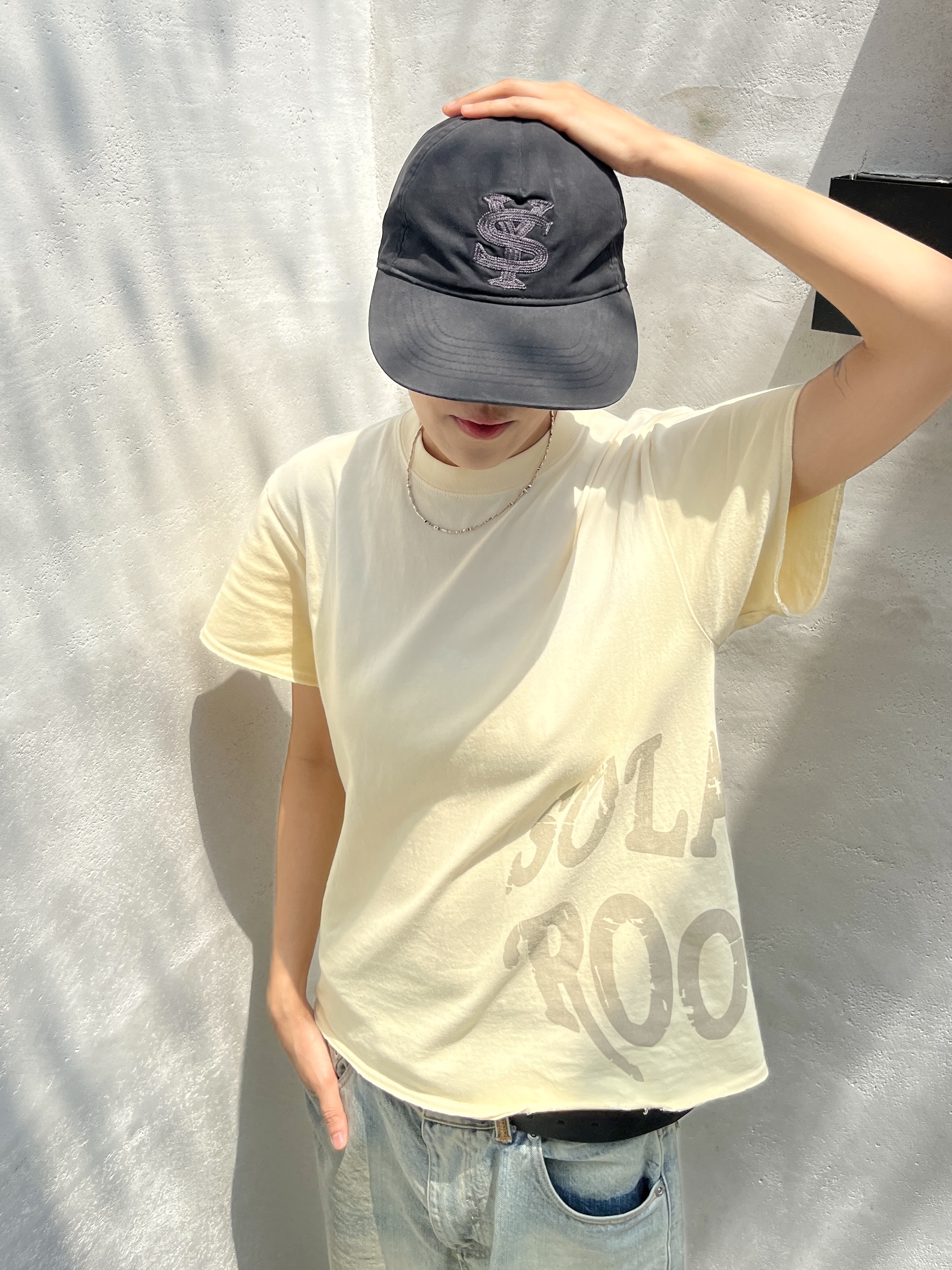 Sunday Ceremony Sy Logo 5 Panel Cotton Cap - Black 착용 스타일