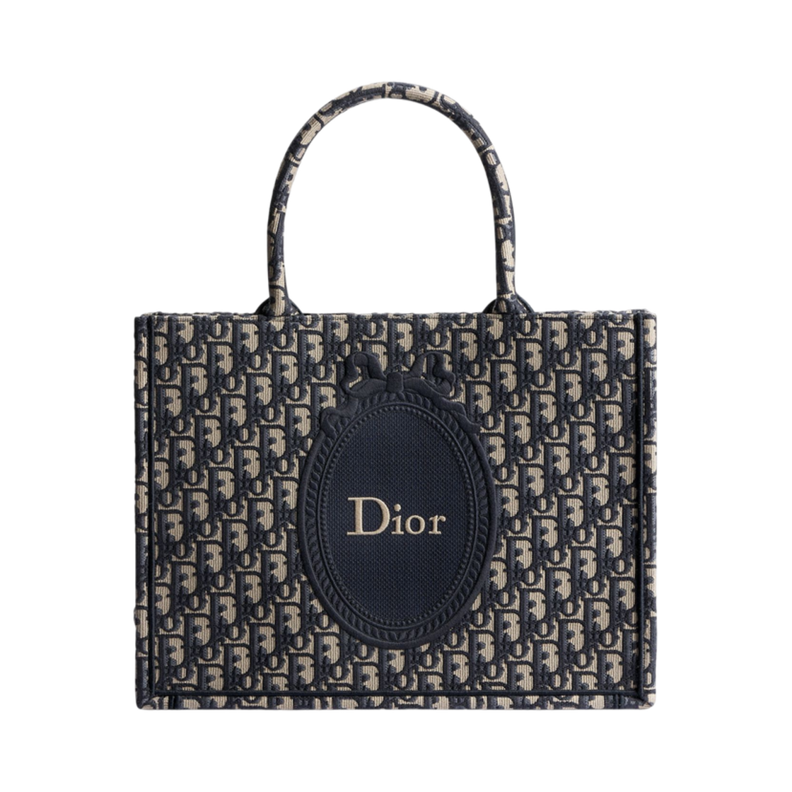 M1354OEMX-M928 Dior Medium Dior Book Tote Strap Dior Oblique Jacquard & Dior Medallion Embroidery Blue