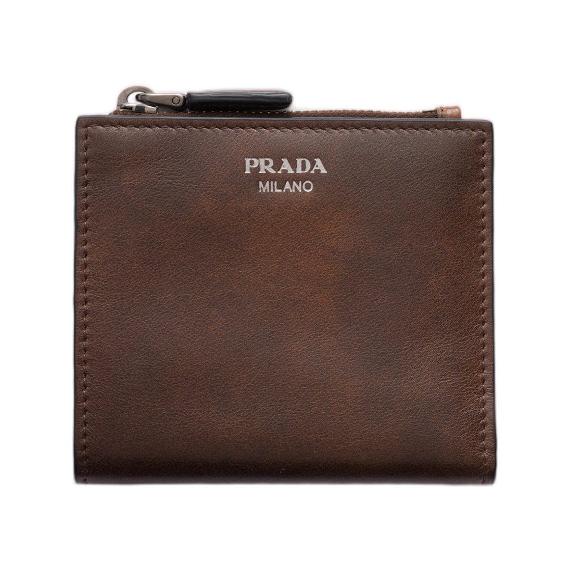 2ML049-2ZQ6-F0324 Prada Small Leather Wallet Cocoa Brown