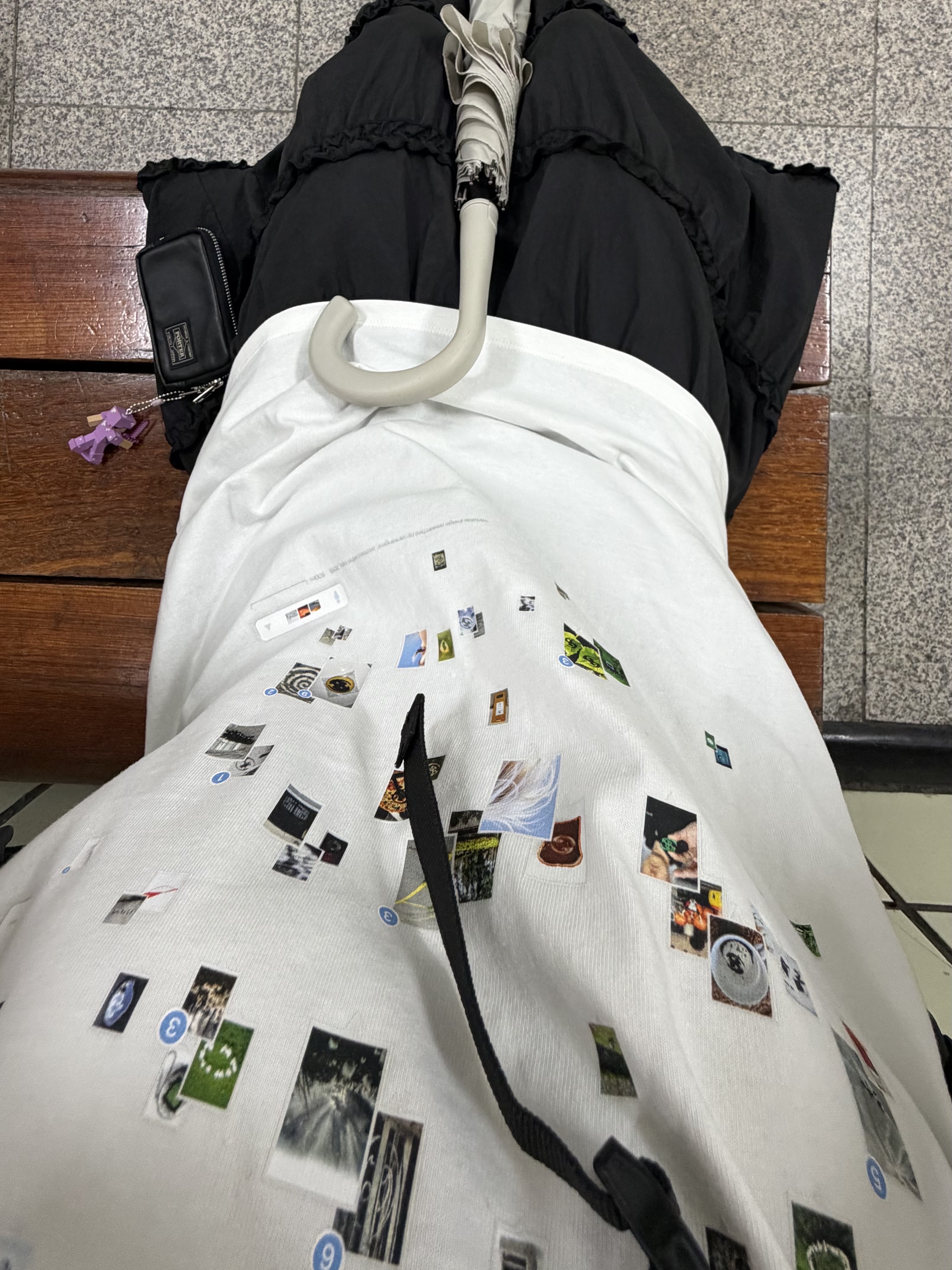 Sansan Gear Throwback T-Shirt White 착용 스타일