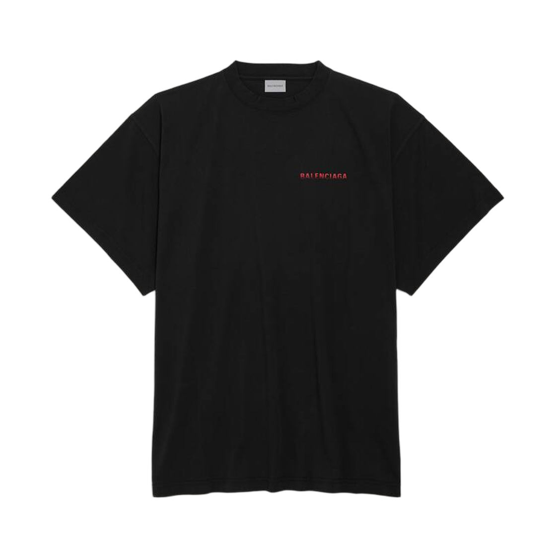 850345TVVE61000 Balenciaga Back Gradient Oversized T-Shirt Black