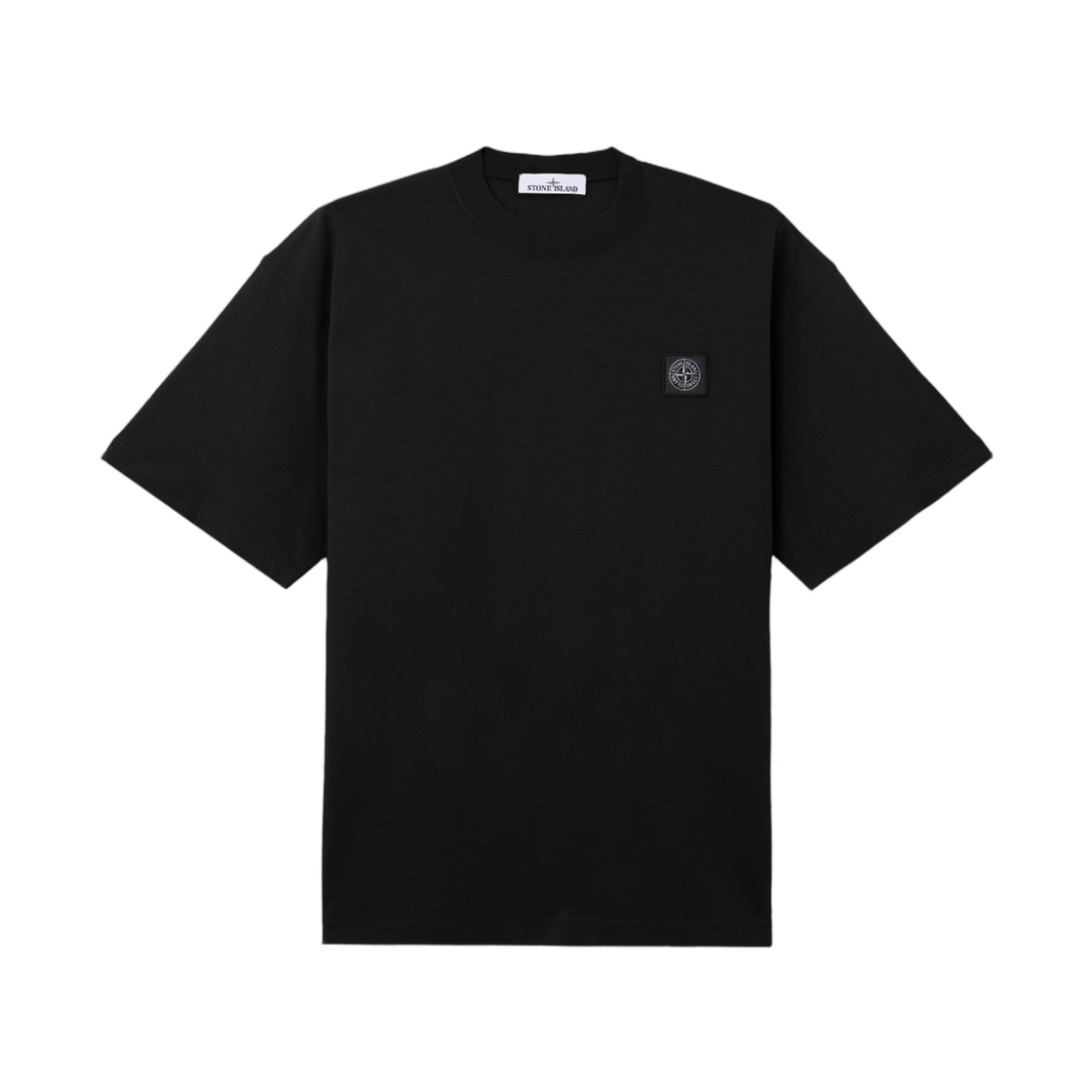 L2S1521000-30S0500-V0029 Stone Island 2100030 Combed Organic Cotton Jersey Regular-Fit T-Shirt with Compass Patch Black - 26FW