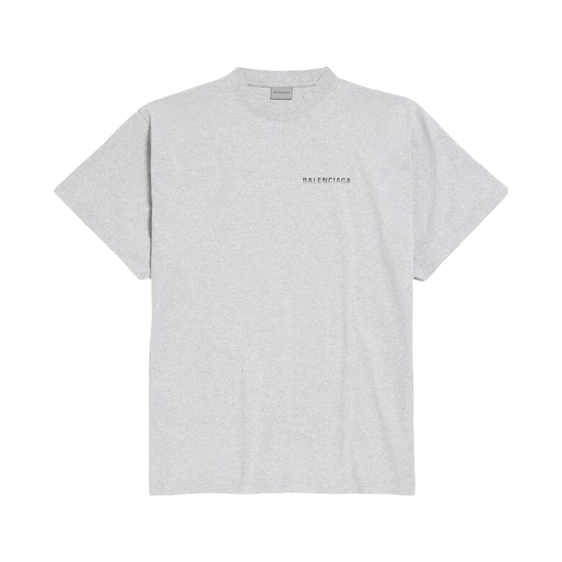 850345TVVE61302 Balenciaga Back Gradient Oversized T-Shirt Light Heather Grey