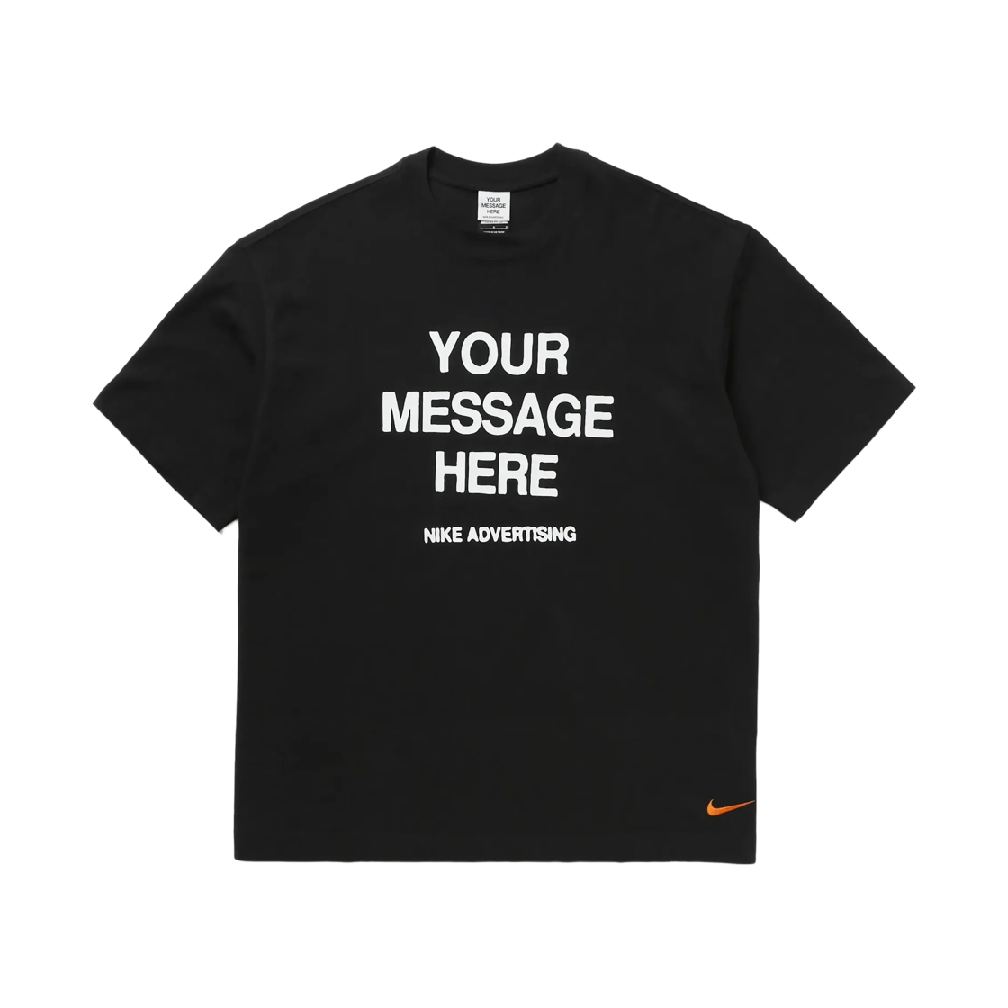 IQ5861-010 Nike Your Message Here T-Shirt Black - Asia