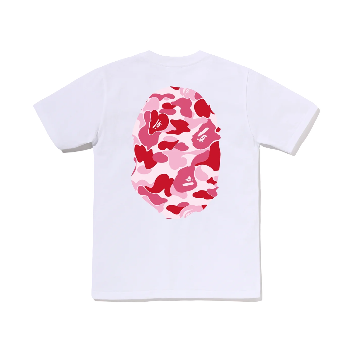 (W) 베이프 ABC 카모 빅 에이프 헤드 티셔츠 화이트 핑크((W) BAPE ABC Camo Big Ape Head T-Shirt White Pink) - 2