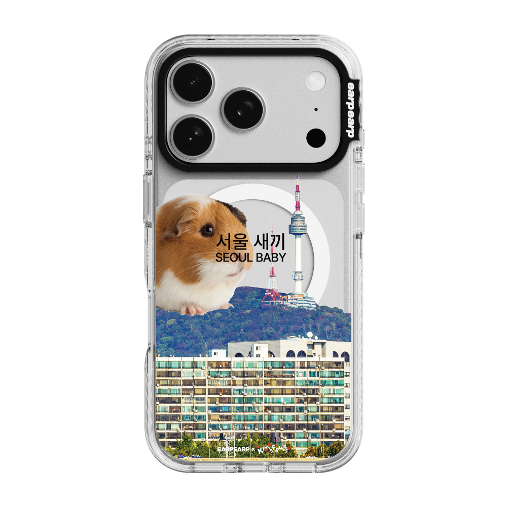 E2607_0001 EARPEARP x Kims Fruits SEOUL BABY City View Magsafe Wave Label+ Case Clear
