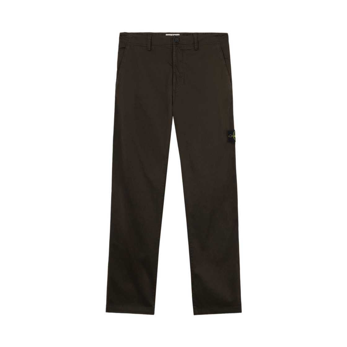 L2S1531000-12S0012-V0078 Stone Island 3100012 Stretch Organic Cotton Satin Regular-Fit Chino Trousers with Snap-Flap Pocket Coal Grey - 26FW