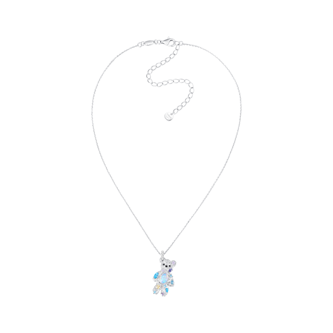 위민 코인 젬스톤 베어 네클리스 멀티 컬러 - 26FW(Yvmin Coin Gemstone Bear Necklace Multi Color - 26FW)