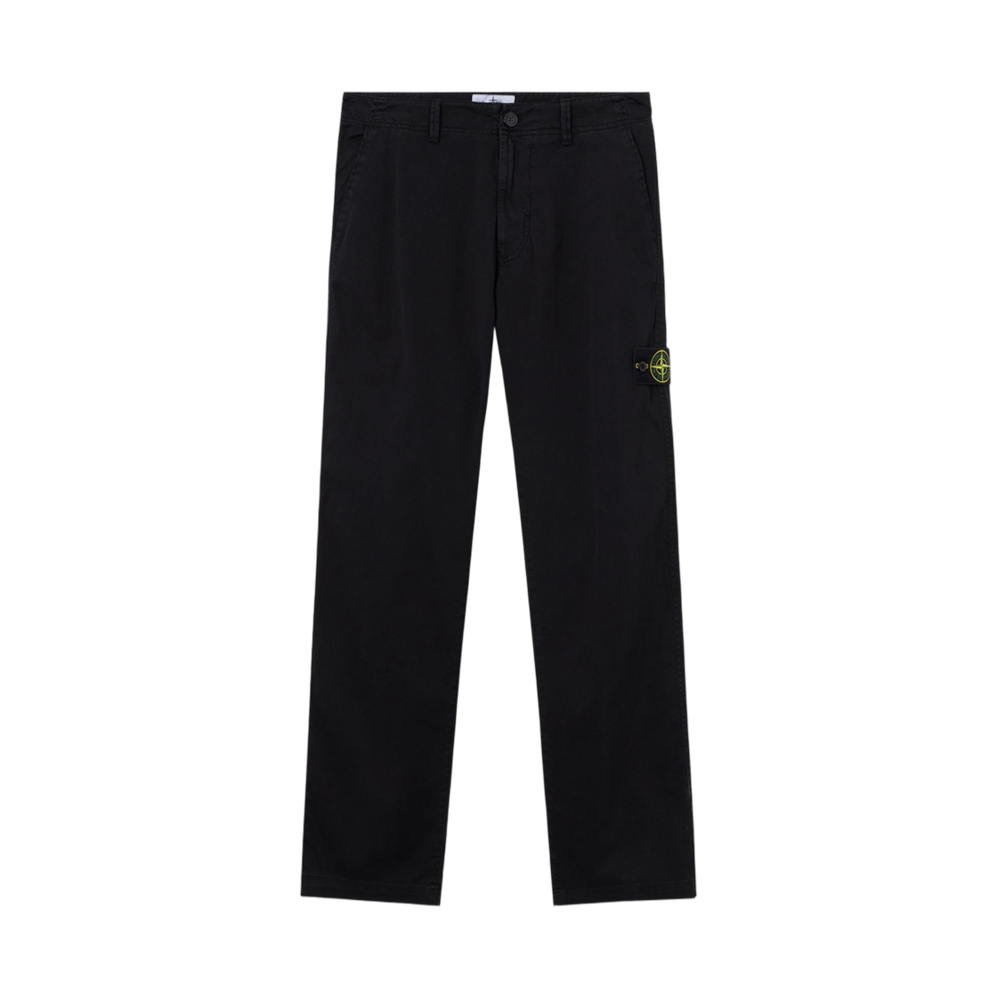 L2S1531000-12S0012-V0029 Stone Island 3100012 Stretch Organic Cotton Satin Regular-Fit Chino Trousers with Snap-Flap Pocket Black - 26FW