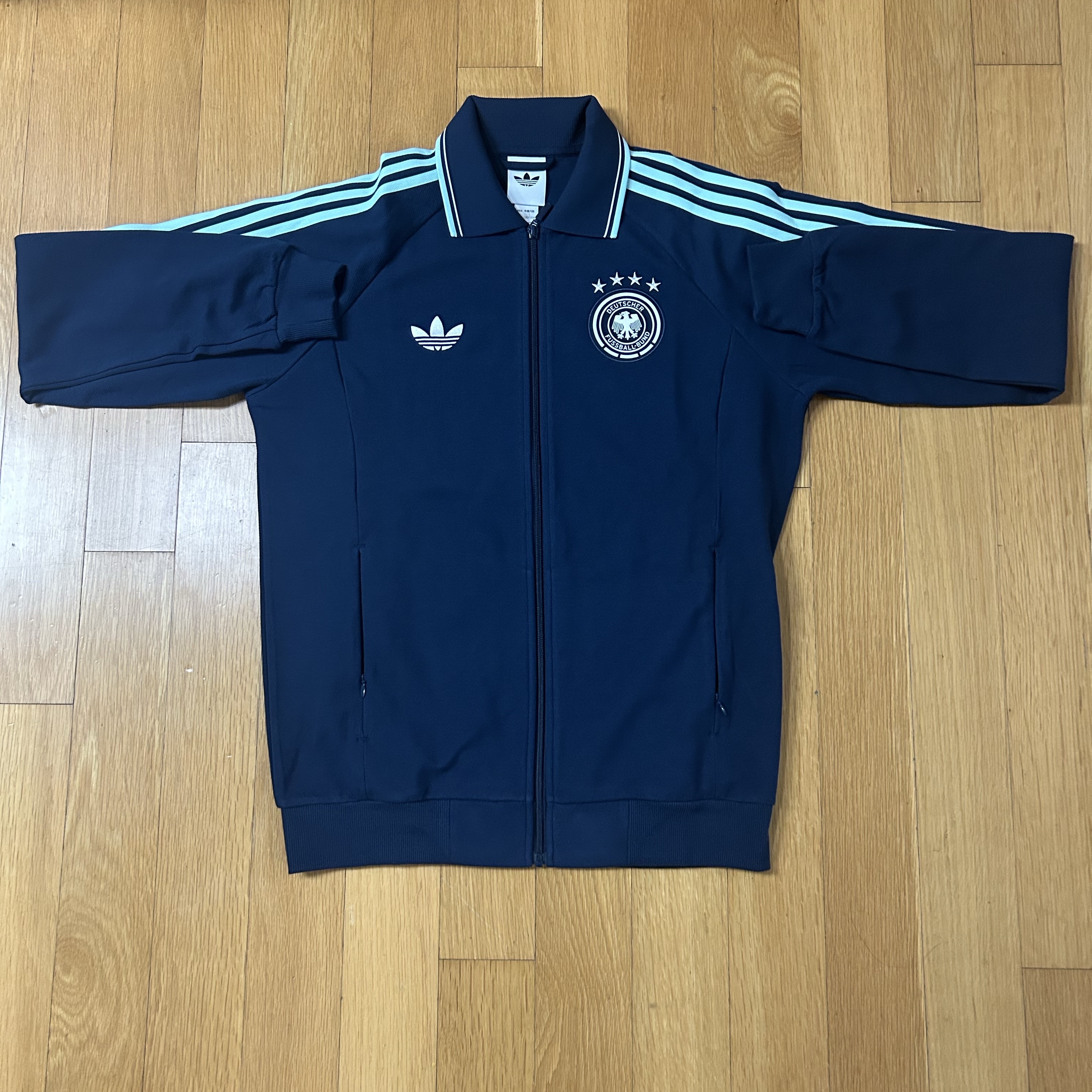 Adidas Germany Away Anthem Jacket Collegiate Navy - KR Sizing (Non Marking Ver.) 착용 스타일