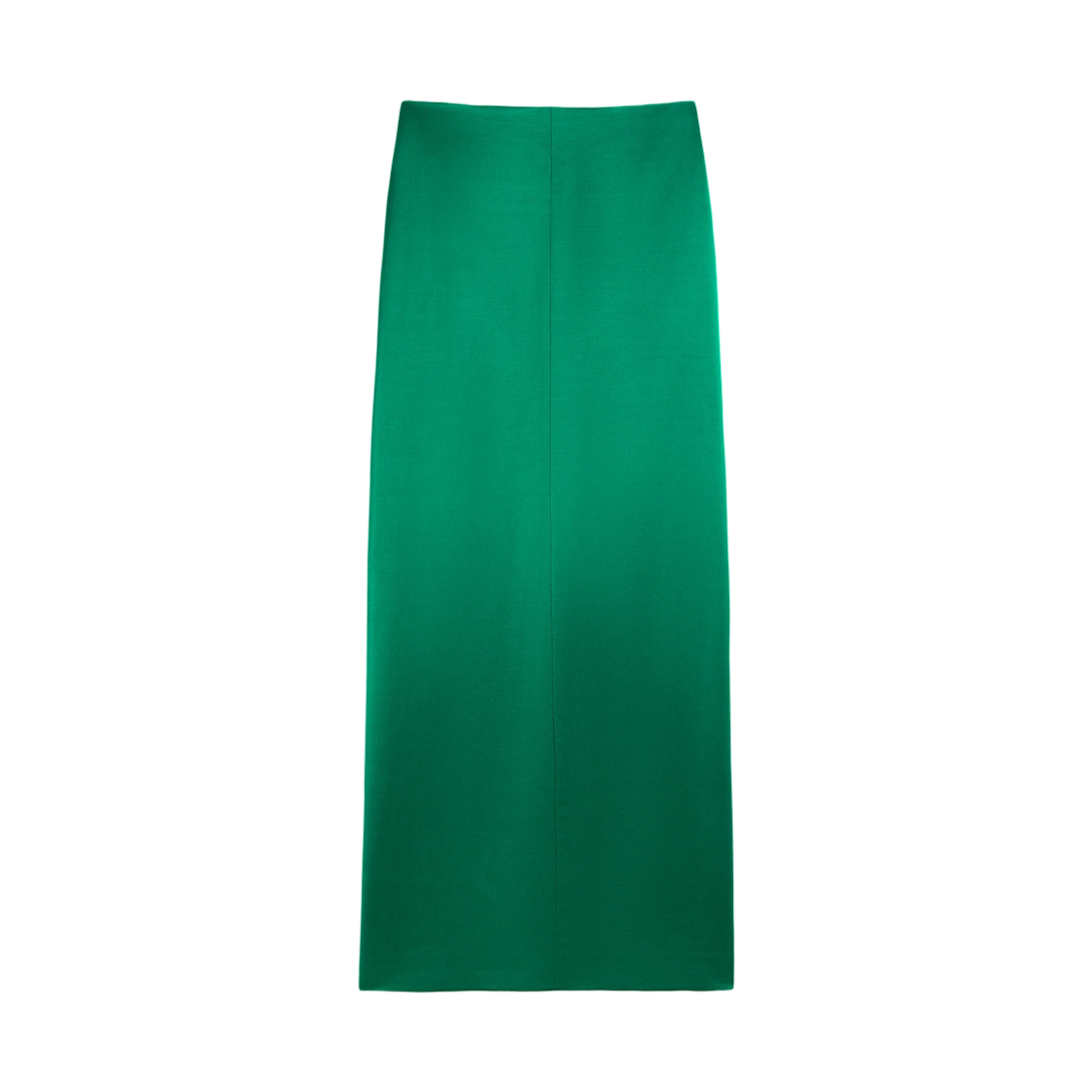 (W) 아미 그린 스트레이트 울 앤 비스코스 스커트 보틀 그린((W) AMI Green Straight Wool and Viscose Skirt Bottle Green) - 1
