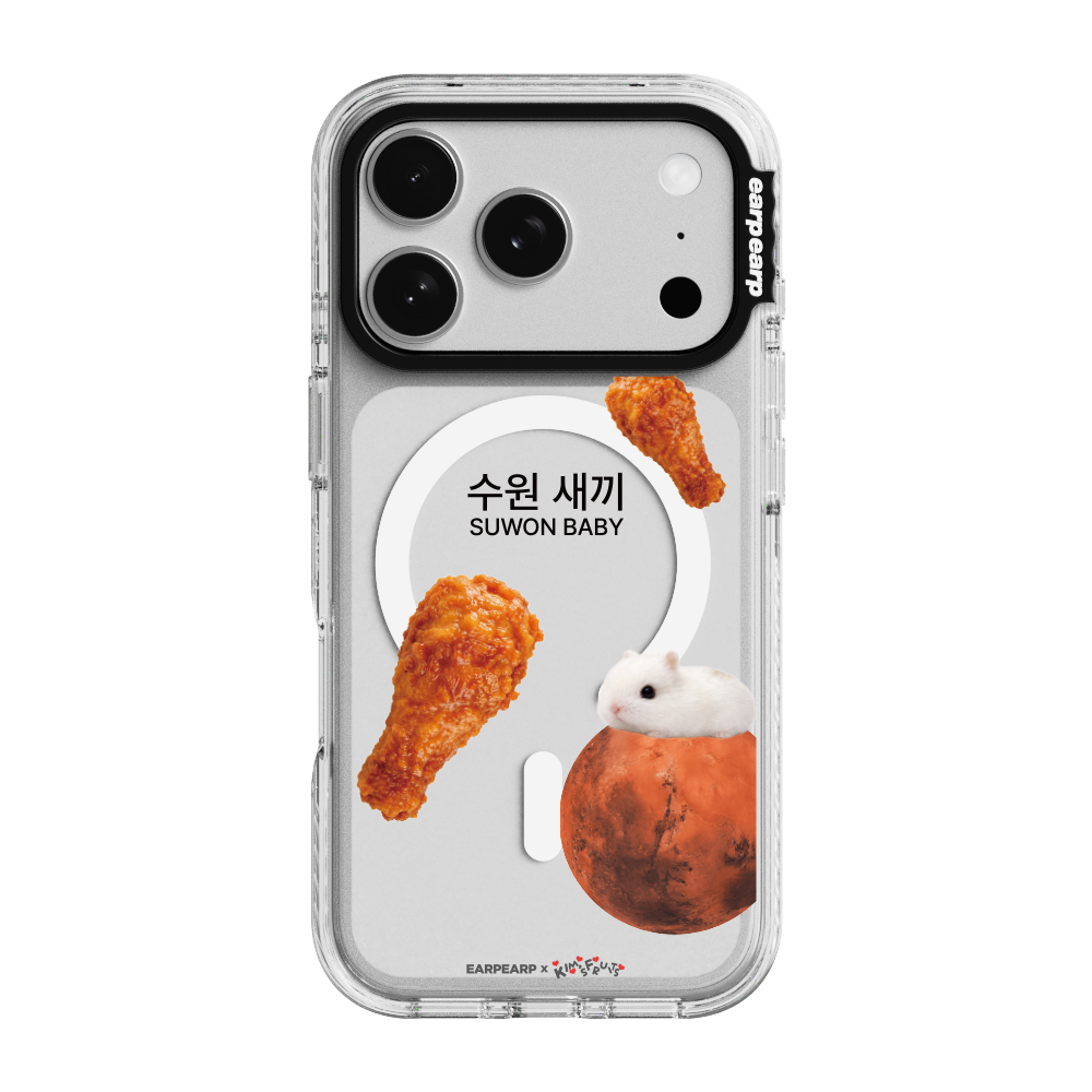E2607_0010 EARPEARP x Kims Fruits SUWON BABY Magsafe Wave Label+ Case Clear