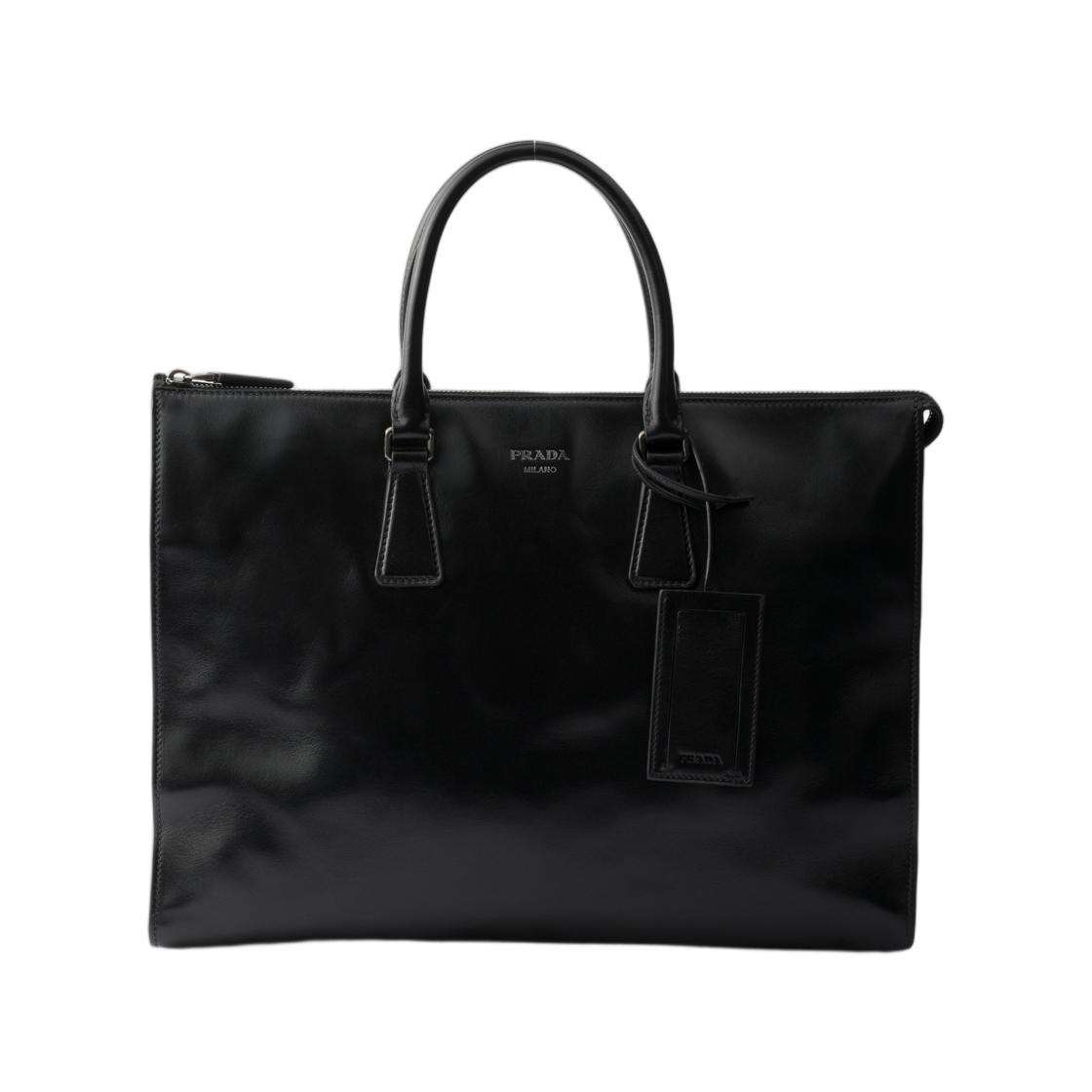 2VG039-2ZQ6-F0002 Prada Leather Tote Bag Black