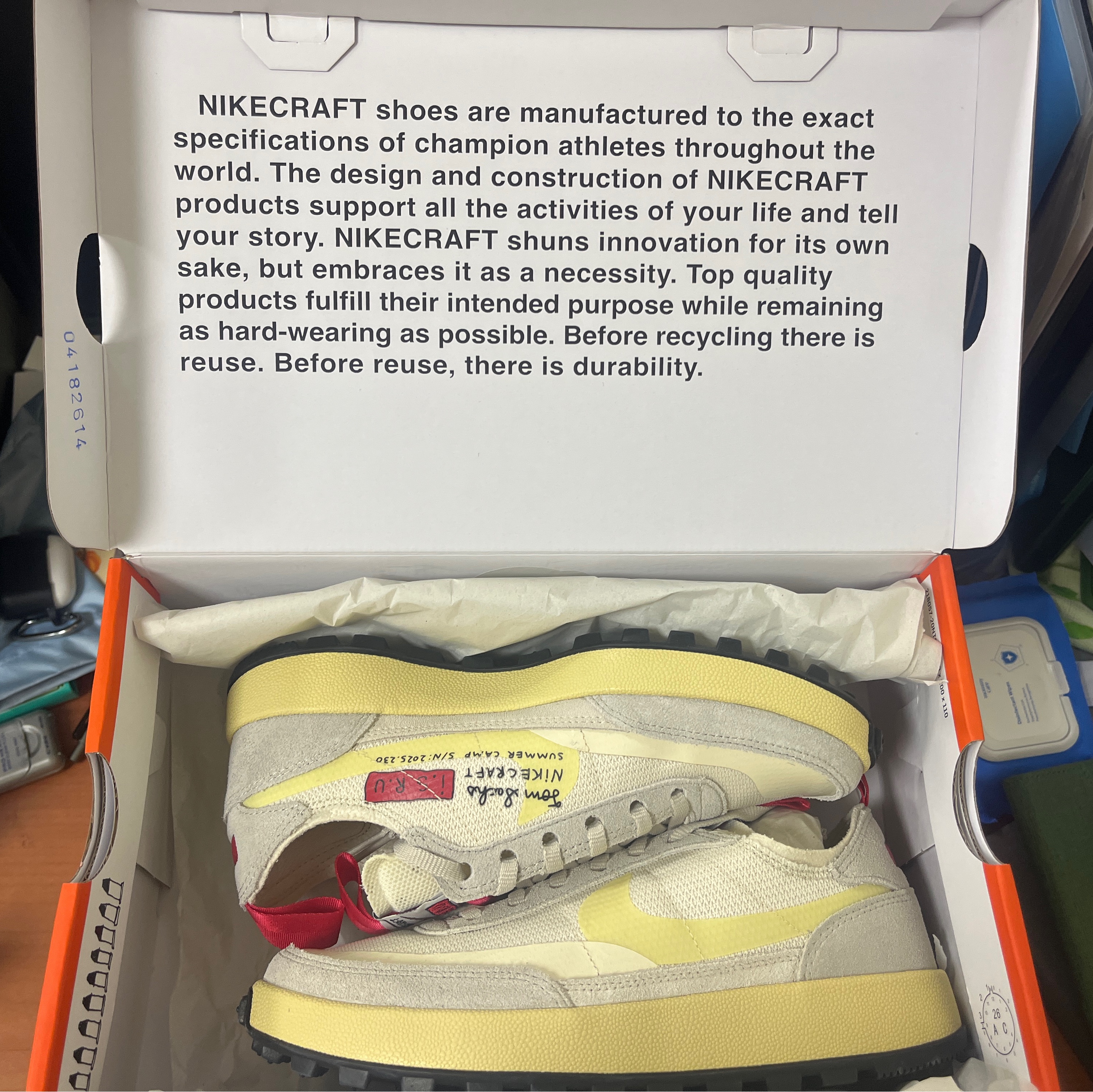 Nike x Tom Sachs General Purpose Shoe Grey Yellow 착용 스타일 - 1