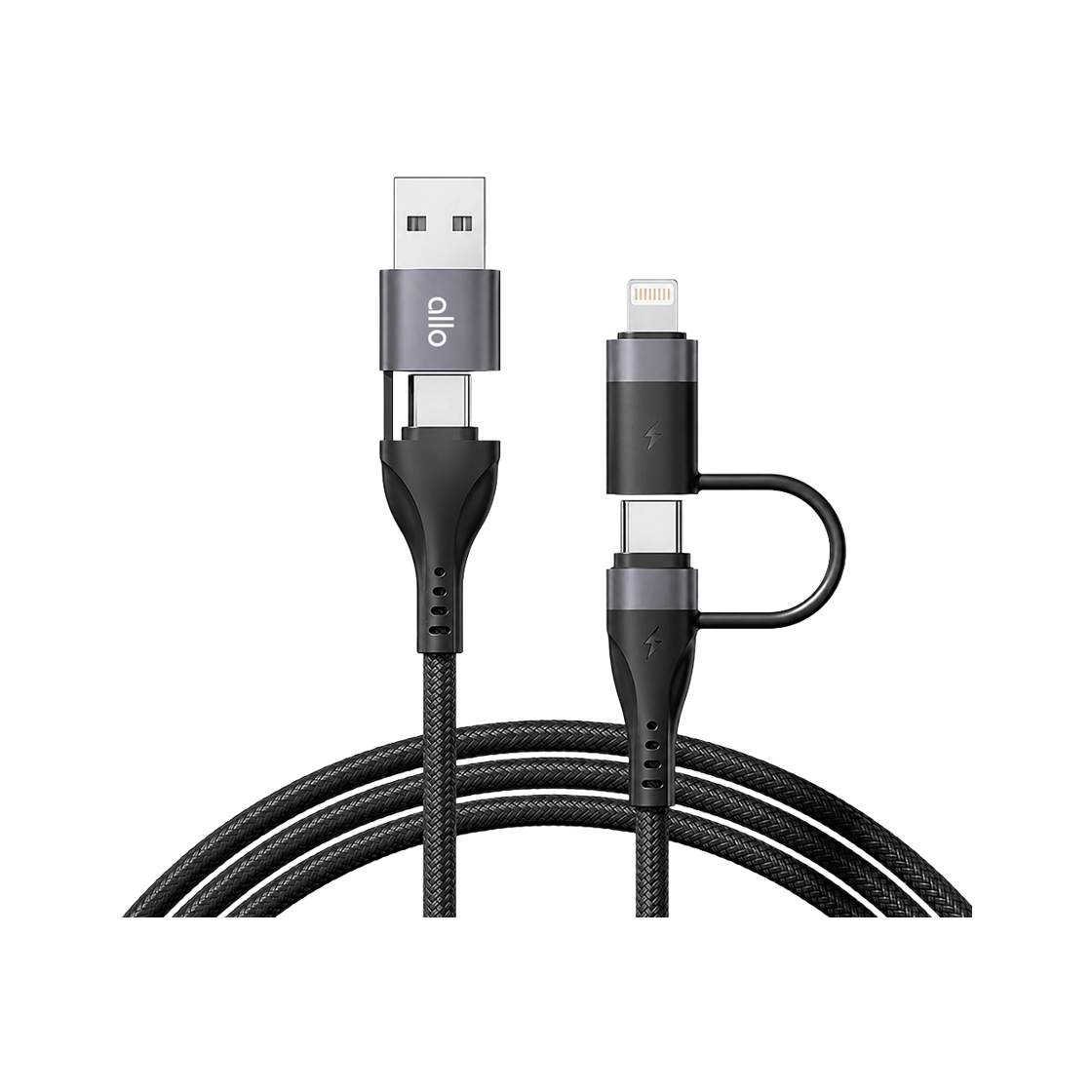 알로코리아 4in1 60W PD PPS 패브릭 고속 충전 케이블 1.5M(AlloKorea 4in1 60W PD PPS Fabric Fast Charging Cable 1.5M)