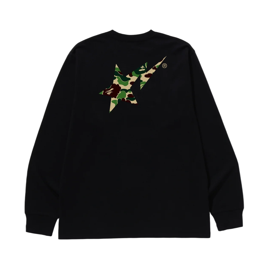 베이프 ABC 카모 베이프 스타 롱슬리브 티셔츠 블랙 그린(BAPE ABC Camo Bape Sta L/S T-Shirt Black Green) - 2