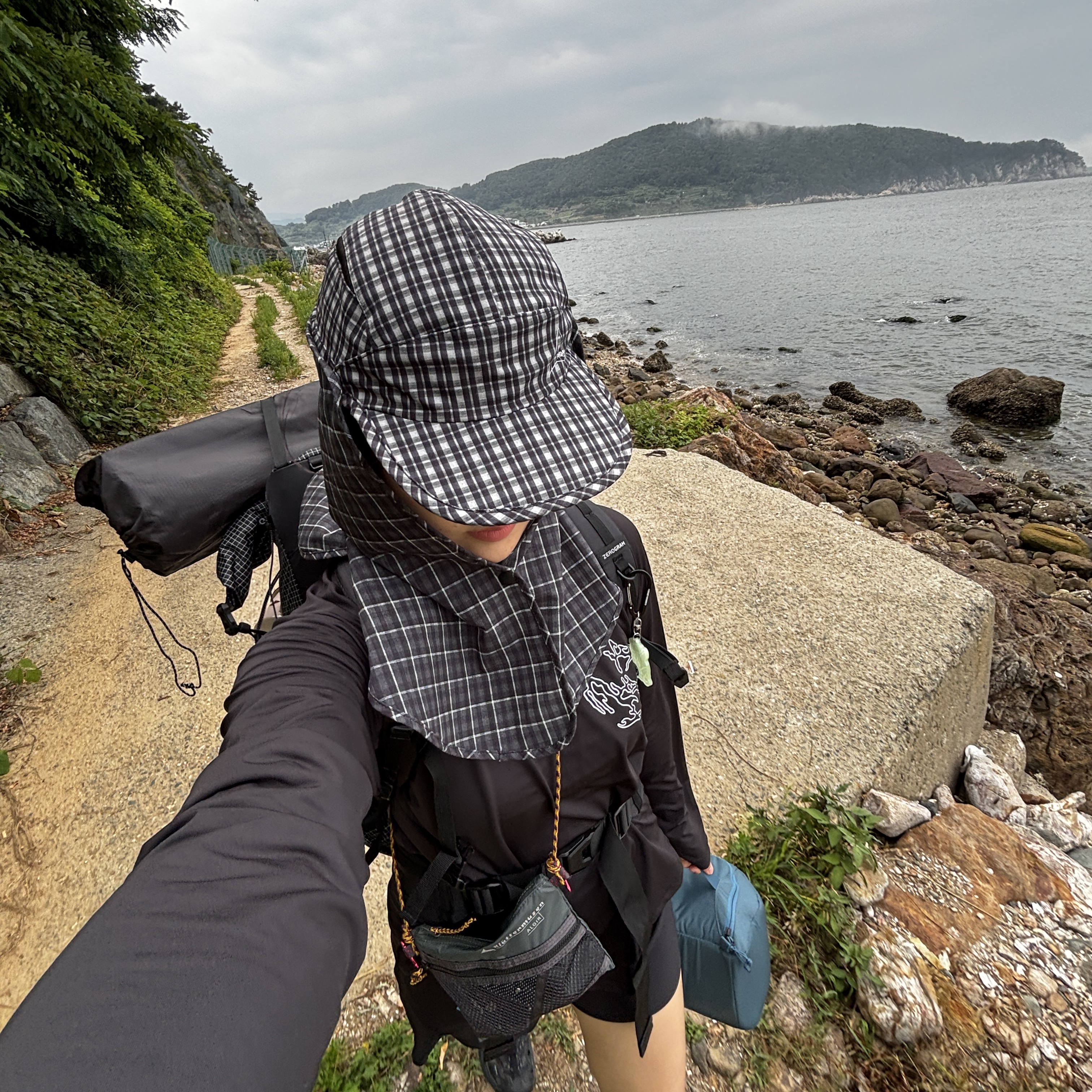 ROA Aair Floweave Printed Check Desert Cap Anthracite 착용 스타일
