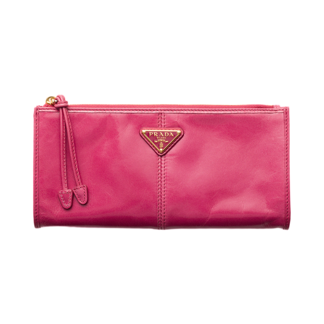 1MB051-2CYR-F0505 Prada Leather Pouch Peony Pink