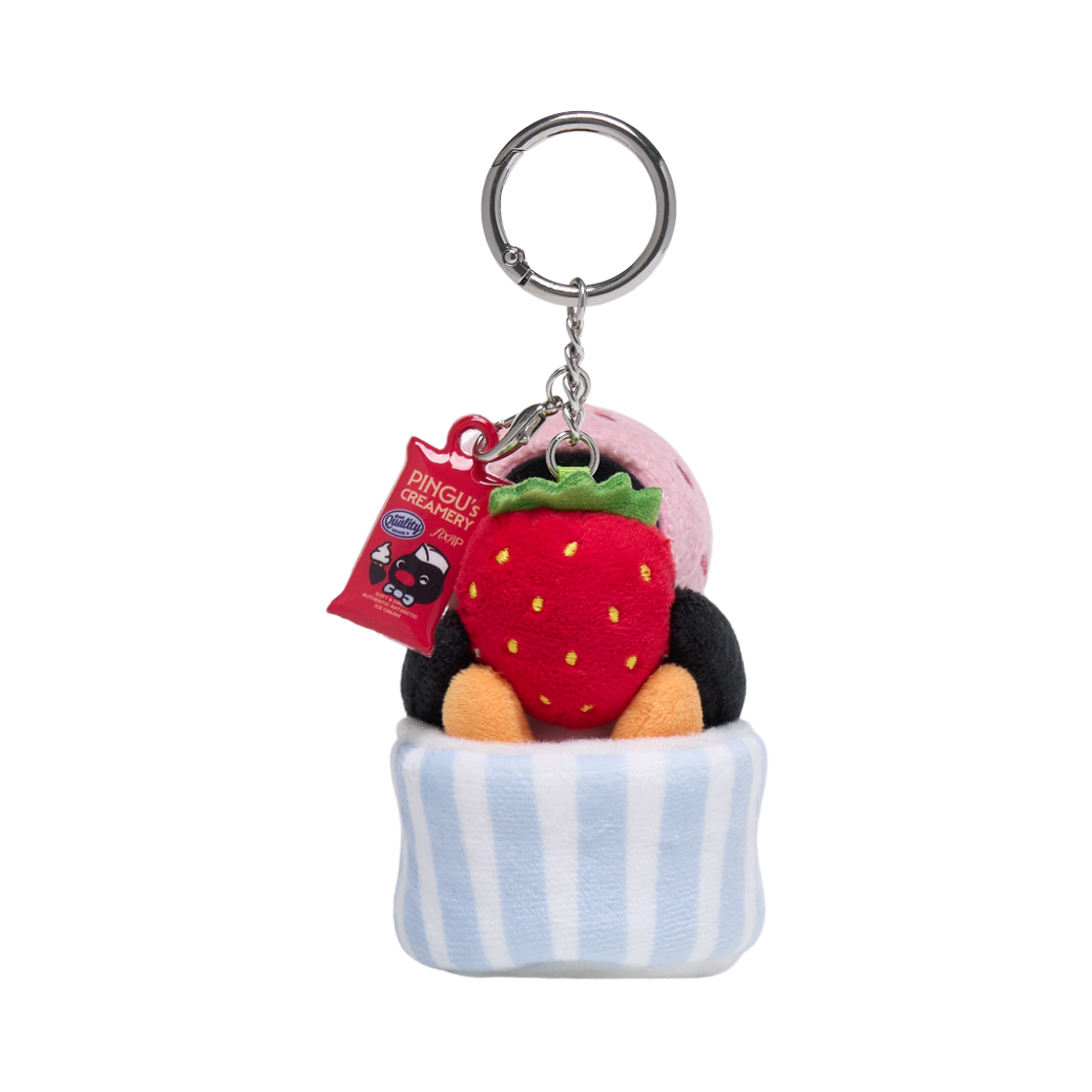 핑구 크리머리 딸기 스쿱 키링(PINGU' CREAMERY Strawberry Scoop Keyring) - 2