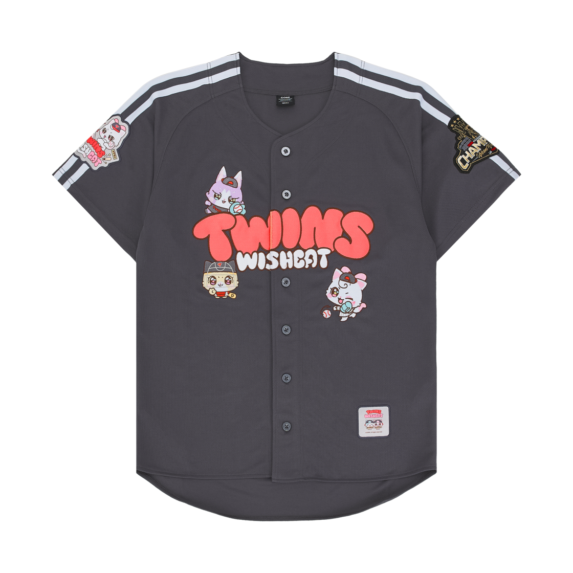 LG 트윈스 x 위시캣 유니폼 차콜 (논 마킹 버전)(LG Twins x Wishcat Uniform Charcoal (Non Marking Ver.))