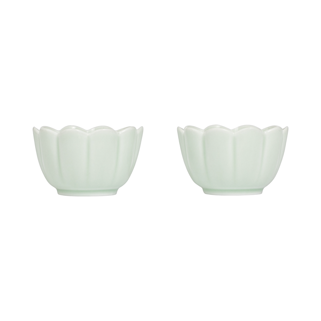 뮷즈 청자 꽃사발 막걸리 잔세트 (2개 세트)(MU:DS Celadon Flower Bowl Makgeolli Cup Set (Set of 2)) - 1